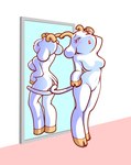 anthro bovid bovine breasts bunny_maloney bunny_maloney_meko cattle charlotte_(bm) featureless_breasts featureless_crotch female mammal mirror mirror_reflection official_art pose reflection solo tagme tail