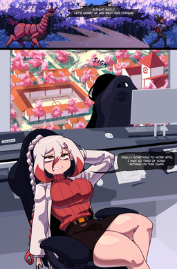Rating: s
ID: 5672581
Date: 2025-06-28 02:33:02 -0400
Status: active
Score: 23
absurd_res ambiguous_gender andre_(cuchuflin) animal_humanoid ariados arthropod belt belt_buckle big_breasts binder_(object) black_body black_bottomwear black_clothing black_hair black_pants black_skirt blue_leaves blue_mouth blue_sky bottomwear breasts buckle building chair cherry_blossom cherry_blossom_tree cherry_tree city city_background clothing comic computer_keyboard computer_monitor computer_mouse cuchuflin dark_body dark_skin day desk dust_cloud english_text eye_bags eyelashes eyes_up female feral flower folder footwear forest forest_background fruit_tree furniture generation_2_pokemon generation_5_pokemon grass grin group hair hair_bun hi_res highlights_(coloring) holding_own_head horn human humanoid insect leaning leaning_backward light_body light_skin male_(lore) mammal markings midriff nature nature_background nintendo office office_chair office_lady on_chair open_mouth orange_eyes pants paper pathway pen pink_leaves plant pointy_speech_bubble pokeball pokemon pokemon_(species) ponytail prunus_(flower) purple_clothing purple_leaves purple_markings purple_sweater purple_topwear quadruped question_mark red_body red_clothing red_highlights red_sweater red_topwear red_turtleneck reveal running scolipede shoes shoulder_bag shrub sigh silhouette sitting sitting_on_chair skirt sky smile sneakers speech_bubble spikes spikes_(anatomy) stadium sweater table talking_to_self text thick_thighs topwear tree trio turtleneck white_hair white_lab_coat yelling_at_another post #5672581