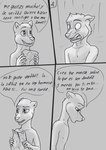 age_difference anthro bodily_fluids briana_innocent_love canid canine comic dialogue digital_media_(artwork) duo female hi_res holding_object male male/female mammal max_inocent_love medibang_paint_(artwork) simple_background smile spanish_text surprised_expression tears text wolfyalex96 younger_female