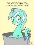 bucket container dialogue english_text equid equine female feral fish friendship_is_magic hair hasbro horn in_bucket in_container john_joseco looking_at_viewer lyra_heartstrings_(mlp) mammal marine my_little_pony mythological_creature mythological_equine mythology reaction_image seahorse smile solo syngnathid syngnathiform teeth text unicorn wide_eyed