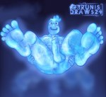 5_toes absurd_res anus balls big_balls big_butt big_feet big_penis blue_body blue_eyes brunisdraws butt butt_grab disney elemental_(pixar) elemental_creature elemental_humanoid feet foot_fetish foot_focus genitals glistening glistening_body gradient_background hand_on_butt hi_res humanoid humanoid_feet humanoid_hands male muscular muscular_male nude open_mouth pecs penis pixar plantigrade reflection reflective_body reflective_floor signature simple_background smile soles solo spread_toes toes wade_ripple water