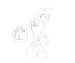 amy_rose anthro boots bottomwear bracelet butt clothed clothing clothing_lift dress dress_lift eulipotyphlan female footwear gloves handwear hedgehog jewelry mammal monochrome notchine panties sega shoes sketch skirt skirt_lift solo sonic_the_hedgehog_(series) tail underwear