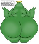 a25 amphibian anthro big_butt butt english_text frog hi_res huge_butt male solo text wart wart_(mario)