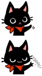 ambiguous_gender bandanna black_body black_fur claws clothing domestic_cat felid feline felis fur gamercat_(character) kerchief low_res mammal samantha_whitten solo the_gamercat