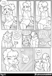 2023 abby_(canisfidelis) amy_(canisfidelis) anthro avian beak biped bird bottomwear breasts canid canine canis canisfidelis clara_(canisfidelis) clothed clothing comic corvid corvus_(genus) crow dialogue domestic_dog duo english_text eyebrows eyes_closed female fluffy fluffy_ears fluffy_hair fluffy_tail hair hair_over_eye half-closed_eyes hi_res hoodie jacket looking_aside looking_at_another looking_away mammal maned_wolf monochrome narrowed_eyes neck_tuft non-mammal_breasts one_eye_obstructed open_mouth open_smile oscine passerine poodle shirt sitting skirt small_breasts smile solo standing tail text tongue topwear tuft