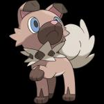 1:1 2016 alpha_channel ambiguous_gender blue_eyes brown_body brown_fur feral fur generation_7_pokemon hi_res nintendo official_art pink_nose pokemon pokemon_(species) rockruff simple_background solo transparent_background unknown_artist