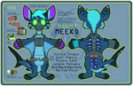 anthro blue_body blue_fur clothing english_text fur gas_mask gloves glowing handwear harness male mask medical_bag meeko_the_xero membrane_(anatomy) membranous_wings projectxero scrapteeth solo text wings