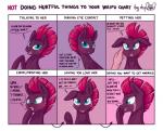 absurd_res blue_eyes blush bodily_fluids broken_horn chart comic dialogue dsp2003 duo english_text equid equine eye_scar facial_scar female friendship_is_magic hasbro hi_res horn looking_at_viewer love mammal meme my_little_pony my_little_pony:_the_movie_(2017) mythological_creature mythological_equine mythology scar tears tempest_shadow_(mlp) text unicorn waifu_chart