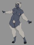 2024 5_fingers anthro blue_body bovid breasts caprine digital_media_(artwork) female fingers fur hi_res hooves humanoid_hands looking_at_viewer mammal navel nipples nude nude_anthro nude_female pubes pumari sheep sketch slightly_chubby slightly_chubby_anthro slightly_chubby_female smile solo standing white_body white_fur white_wool wool_(fur)