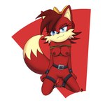 1:1 anthro archie_comics bdsm belt bondage bound breasts canid canine chain female fiona_fox genitals half-closed_eyes hi_res innotsu kneeling mammal narrowed_eyes nipples pussy restraints rope rope_bondage sega smile smirk solo sonic_the_hedgehog_(archie) sonic_the_hedgehog_(comics) sonic_the_hedgehog_(series) tail