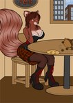 akorm_(conkerc12) anthro beverage breast_expansion breasts clothing digitigrade digitigrade_boots dress expansion female fluffy fluffy_tail gender_transformation hi_res human_to_anthro legwear leksi_(artist) mammal mtf_transformation outfit_change rodent sciurid solo species_transformation stockings tail tea transformation transformation_sequence transformation_through_food tree_squirrel