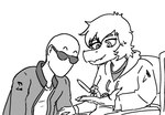 2024 anthro bald baryonyx berserk berserk_(series) black_and_white cavemanon_studios claws clothing dinosaur disability dragon_slayer_(berserk) eyelashes eyewear female feral finger_claws fingers group guts_(berserk) guts_(iwhtg) hoodie i_wani_hug_that_gator inco_(iwhtg) jacket jacket_ignites long_tail male mammal melee_weapon monochrome murid murine olivia_halford paraplegic prehistoric_species rat reptile rodent scalie sketch smile snout spinosaurid sunglasses sword tail theropod topwear trio vehicle weapon wheelchair