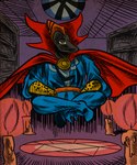 2024 5:6 anthro banco brown_body brown_scales candle cosplay crossover crossover_cosplay detailed_background digital_drawing_(artwork) digital_media_(artwork) dinosaur doctor_strange doctor_strange_(series) goodbye_volcano_high head_crest hi_res inside levitation looking_at_viewer magic male marvel naser_(gvh) prehistoric_species pterodactylus pterosaur reptile scales scalie snout solo yellow_eyes