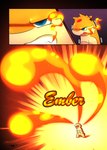 comic darrow0 english_text fire generation_2_pokemon hi_res male nintendo pokemon pokemon_(species) quilava speech_bubble text yuel