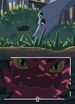 agious anthro comic deer duo felid feline feral generation_7_pokemon grass hi_res hiding incineroar male mammal nintendo plant pokemon pokemon_(species) tree