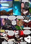 2018 absurd_res amethyst_(kitfox-crimson) anthro black_body black_fur blue_sky brianna_(kitfox-crimson) brown_body brown_fur clothed clothing cloud clover_(kitfox-crimson) colored comic dasyurid dasyuromorph day dialogue dialogue_box english_text female fur green_eyes group hi_res in_our_shadow kangaroo kitfox-crimson macropod male mammal marsupial murid murine numbat outside pipa_(kitfox-crimson) procyonid quoll raccoon rat red_eyes red_kangaroo rodent sky sodalite_(kitfox-crimson) speech_bubble text thought_bubble white_body white_fur