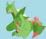 2016 3_fingers 6:5 amedama12321 animal_genitalia animal_penis blue_background blush bodily_fluids censored claws cum cum_covered_penis cum_drip dead_pixel dot_eyes dripping elemental_creature erection fingers flora_fauna gecko generation_3_pokemon generation_6_pokemon genital_fluids genitals green_body japanese_description lizard male mega_evolution mega_sceptile multicolored_body nintendo nude penis pink_penis plant pokemon pokemon_(species) red_body reptile scalie sceptile simple_background sitting solo tail tail_spines tapering_penis translated_description two_tone_body yellow_sclera