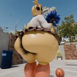 1:1 absurd_res adri164 anal_hair animatronic areola avian big_areola big_breasts big_butt big_nipples big_pubes bird body_hair breasts brown_areola butt butt_hair cellulite cheerleader cheerleader_outfit chicken female five_nights_at_freddy's five_nights_at_freddy's_2 galliform gallus_(genus) hairy hi_res huge_butt looking_back machine nipples phasianid pubes robot scottgames small_skirt smile solo thick_thighs toy_chica_(fnaf) wide_hips yellow_body