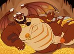 2024 2_horns 4_toes 5_fingers anthro balls barazoku beard bedroom_eyes belly big_balls big_belly big_penis big_tail biped blush body_blush body_hair brown_body brown_hair brown_scales cave chair chest_hair claws coin colored colored_line_art countershading detailed_background digital_drawing_(artwork) digital_media_(artwork) dragon ear_piercing erection european_mythology facial_hair fangs feet finger_claws fingers flat_colors foreskin front_view full-length_portrait furniture genitals gold_(metal) gold_coin gold_jewelry hair half-closed_eyes hi_res hoard horn huge_belly huge_tail humanoid_genitalia humanoid_hands humanoid_penis inside jewelry looking_at_viewer lying male manly manlyster membrane_(anatomy) membranous_wings moobs mythological_creature mythological_scalie mythology narrowed_eyes nipple_piercing nipples non-mammal_balls non-mammal_foreskin non-mammal_nipples nude nude_anthro nude_male on_side open_mouth open_smile overweight overweight_anthro overweight_male penis penis_blush piercing plantigrade portrait retracted_foreskin roka_(dragonfyir) scales scalie seducing_viewer seductive sharp_teeth smile smiling_at_viewer solo tail tan_body tan_countershading teeth thick_penis thick_tail toe_claws toes tongue vein veiny_penis western_dragon winged_dragon wings