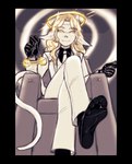 Rating: s
ID: 5544191
Date: 2025-05-02 15:53:33 -0400
Status: active
Score: 32
2024 2_horns angel angelic_goat anthro barefoot black_border black_clothing black_footwear black_gloves black_handwear black_socks blonde_hair border bovid caprine chair clock clothing crossed_legs dondon feet first_person_view footwear furniture gloves goat hair halo handwear horn humanoid_feet hypnosis hypnotizing_viewer long_hair looking_at_viewer low-angle_view male mammal mind_control necktie pendulum pendulum_swing plantigrade pocketwatch sitting smile socks soles solo submissive submissive_pov suit tail three_piece_suit watch white_clothing white_suit post #5544191