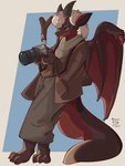 Rating: s
ID: 5365708
Date: 2025-02-11 06:19:02 -0500
Status: active
Score: 8
2024 2_horns absurd_res ambiguous_anthro ambiguous_gender anthro barefoot biped blue_background camera clothed clothing conditional_dnp dated dragon feet fully_clothed hair hi_res holding_camera holding_object horn membrane_(anatomy) membranous_wings mythological_creature mythological_scalie mythology scalie simple_background standing tail tohupo white_hair wings post #5365708