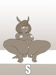 3:4 agnes_(strobe-totem) all_fours anthro areola big_butt breasts butt butt_from_the_front cotton_tail feet female front_view fur genitals grey_anus grey_areola grey_background grey_body grey_eyes grey_fur grey_hair grey_nipples hair hi_res lagomorph leporid looking_at_viewer mammal medium_breasts nipples nude presenting presenting_pussy pussy rabbit short_hair simple_background solo strobe-totem_(artist) text thick_thighs tongue tongue_out white_background wide_hips