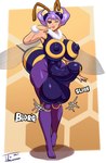 absurd_res arthropod balls bee big_balls big_breasts big_butt big_penis bodily_fluids breasts butt capcom cum cum_drip darkstalkers dripping erection food genital_fluids genitals gynomorph hair hi_res honey_(food) huge_balls huge_breasts huge_butt huge_penis huge_thighs humanoid hymenopteran hyper hyper_balls hyper_genitalia hyper_penis insect insect_wings intersex looking_at_viewer one_eye_closed onomatopoeia penis precum precum_drip purple_hair q-bee solo sound_effects text thick_thighs tohilewd wings wink