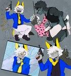 Rating: e
ID: 5379325
Date: 2025-02-17 11:13:10 -0500
Status: active
Score: 65
absurd_res anthro blazer bullet canid canine canis clothed clothing clothing_around_one_leg computer electronics eyewear felid feline female glasses goon_(goonie_san) goonie goonie-san group gun hi_res hybrid laptop male male/female mammal mirror mirror_reflection panties panties_around_one_leg panties_down partially_clothed ranged_weapon reflection screaming suit_and_tie teasing teasing_viewer trio underwear underwear_around_one_leg underwear_down walther_p-38 weapon wolf post #5379325