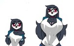 Rating: s
ID: 5556715
Date: 2025-05-07 23:11:04 -0400
Status: active
Score: 44
aged_up anthro avian big_breasts bird blush breast_growth breasts choker cleavage clothed clothing demon female growth helluva_boss huge_breasts jewelry medium_breasts necklace non-mammal_breasts octavia_(helluva_boss) off_shoulder owl owl_demon pace-maker red_sclera shirt small_waist solo topwear wide_hips post #5556715