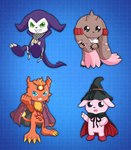 Rating: s
ID: 3624901
Date: 2022-10-13 16:59:16 -0400
Status: active
Score: 12
anthro bandai_namco brown_body brown_fur clothing coronamon cosplay cutemon danganronpa danganronpa_v3 demon digimon digimon_(species) female fur group hat headgear headwear hi_res himiko_yumeno horn impmon kaito_momota kokichi_oma lagomorph leporid liliana86973943 long_ears lopmon maki_harukawa male mammal mischievous_smile purple_body rabbit spike_chunsoft witch_hat post #3624901