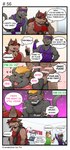 anal anthro boss_(gym_pals) bruno_(gym_pals) canid canine canis clothing comic dialogue ear_piercing english_text felid gym_pals h155296 hat headgear headwear hi_res male male/male mammal myosotis_(gym_pals) nipple_piercing nipples pal_(gym_pals) pantherine piercing profanity shirt sound_effects tank_top text tiger topwear wolf