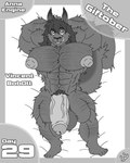 4:5 4_toes abs absurd_res annaengine anthro arm_hair arm_tuft ball_tuft balls barefoot biceps big_pecs big_penis big_tail black_body black_fur black_hair body_hair border buckteeth cheek_tuft chest_hair chest_tuft digital_drawing_(artwork) digital_media_(artwork) elbow_tuft english_text eyebrows facial_tuft feet flaccid fluffy fluffy_tail foreskin front_view fur genitals grey_border hair hairy hairy_legs hands_behind_head hi_res humanoid_genitalia humanoid_penis leg_tuft long_hair lying male mammal melanistic monochrome monotone_body monotone_fur muscular muscular_anthro muscular_male navel nipples nude on_back pecs penis portrait pubes raised_arms rodent sciurid simple_background smile smiling_at_viewer solo tail tail_tuft teeth text toes tree_squirrel tuft two_tone_tail vein veiny_penis vincent_(bobert) white_background