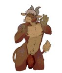 2023 anthro balls big_penis bovid bovine brown_balls brown_body brown_fur brown_nipples brown_penis ear_piercing ear_ring eyes_closed flaccid foreskin front_view fur genitals grey_horn hair hi_res horn humanoid_genitalia humanoid_penis just_right male mammal meme mouth_closed nipples nude oselotti penis piercing portrait ring_piercing short_hair signature simple_background solo standing tail tail_tuft tan_body tan_fur tan_inner_ear three-quarter_portrait tuft white_background