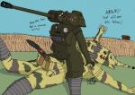 Rating: q
ID: 517172
Date: 2014-08-06 10:42:29 -0400
Status: active
Score: -5
2014 absurd_res alternate_species angry blue_eyes cannon duo exhaust exhaust_flames exhaust_smoke female field fire fist german green_eyes head_cannon hi_res humanoid humanoidized living_machine living_tank living_vehicle machine navel nazi nose_cannon not_furry outside panzerschreckleopard raised_arm ranged_weapon russian sasha_(panzerschreckleopard) slightly_chubby smoke soviet_union tank_(vehicle) vehicle weapon world_war_2 post #517172