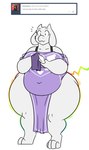 anthro ask_blog belly big_belly big_breasts boss_monster_(undertale) bovid breasts butt butt_expansion caprine clothed clothing curvy_figure dress english_text expansion female fur goat hi_res horn huge_hips huge_thighs long_ears magic mammal overweight overweight_anthro overweight_female pelvic_curtain robe robertge solo text thick_thighs toriel tumblr undertale undertale_(series) user_avatar voluptuous white_body white_fur wide_hipped_female wide_hips