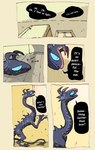 bedupolker blue_body blue_eyes blue_scales comic dialogue digital_media_(artwork) dragon english_text feral hi_res light limerence_(bedupolker) lust_(bedupolker) male mythological_creature mythological_scalie mythology scales scalie solo speech_bubble sunlight text