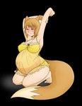 ally_(allymoodyneko) allymoodyneko alpha_channel animal_humanoid belly big_belly blush canid canid_humanoid canine canine_humanoid clothing female fox_humanoid humanoid lingerie mammal mammal_humanoid pregnant pregnant_female pregnant_humanoid solo stretching tail thick_thighs translucent translucent_clothing wide_hips