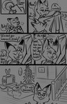 2022 canid canine christmas christmas_tree clothing comic conditional_dnp detailed_background dialogue disney electronics english_text female fox furniture hi_res holidays hug inside key male mammal monochrome mother_(lore) mother_and_child_(lore) mother_and_son_(lore) mrs._wilde nick_wilde parent_(lore) parent_and_child_(lore) parent_and_son_(lore) plant red_fox sofa son_(lore) speech_bubble stairs tangerine_(artist) television text tree true_fox uniform winter_clothing young zootopia