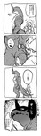 2024 abs ambiguous_fluids anthro athletic athletic_anthro athletic_male comic duo final_fantasy final_fantasy_xiv final_fantasy_xiv:_dawntrail hi_res horn human japanese_text kimitty male mammal mamool_ja monochrome nude pecs reptile scales scalie simple_background square_enix tail tape_measure text zoraal_ja