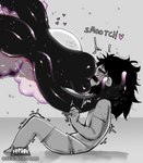 alien beard black_body black_hair clothed clothing comic duo english_text facial_hair hair hi_res human kissing male mammal not_furry shirt size_difference smaller_human smaller_male text the_wanderer topwear ze_blackball.d