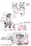 amphibian anthro asian_mythology axolotl clothed clothing comic dino_(modern_mogal) dragon east_asian_mythology eastern_dragon english_text eyewear father_(lore) female glasses hi_res kemono levia_(modern_mogal) male marine modern_mogal mole_salamander mythological_creature mythological_scalie mythology parent_(lore) restricted_palette salamander scalie screentone shepherd0821 tail text url young