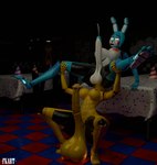 3d_(artwork) anal animal_genitalia animal_penis animatronic balls big_balls big_penis blender_cycles bodily_fluids clothing cum cum_on_penis cumshot digital_media_(artwork) duo ejaculation equine_genitalia equine_penis erection eye_roll five_nights_at_freddy's five_nights_at_freddy's_2 freddy_(fnaf) freekiller furniture genital_fluids genitals glowing glowing_eyes hands_on_table hat headgear headwear hi_res holding_both_legs huge_balls huge_penis intersex intersex/intersex machine metallic_body on_table oral party_hat penis rimming robot scottgames sex standing table toy_bonnie_(fnaf) toy_chica_(fnaf)