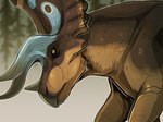 Rating: s
ID: 5655001
Date: 2025-06-20 05:35:48 -0400
Status: active
Score: 5
ambiguous_gender blue_horn blue_markings blurred_background brown_body ceratopsian dinosaur feral grey_horn horizontal_pupils horn imperatorcaesar markings mouth_closed orange_body ornithischian outside plant prehistoric_species pupils reptile scalie side_view solo tree triceratops yellow_eyes post #5655001