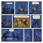 1:1 2022 anthro arbalist clothed clothing comic crossbow detailed_background dialogue dungeons_and_dragons english_text group hasbro hi_res kobold male mask purple_body purple_clothing purple_robe purple_skin ranged_weapon red_body red_skin robe saintmonstre scalie speech_bubble text weapon wizards_of_the_coast yellow_body yellow_skin