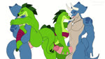 ambiguous_penetration animated anthro anthro_on_anthro anthro_penetrated anthro_penetrating anthro_penetrating_anthro bandeau bedroom_eyes big_penis blue_body blue_scales bone_frill breasts breccia ceratopsian clothing combined_scene crash_(dinozon_fury) crossgender dinosaur dinozon_fury duo erection eyes_closed facial_horn female female_penetrated foreskin frill_(anatomy) fucked_silly genitals green_body green_scales handjob horn hug humanoid_genitalia humanoid_penis jewelry looking_pleasured male male/female male_penetrating male_penetrating_female narrowed_eyes necklace no_sound nose_horn nude ornithischian panties penetration penile penis prehistoric_species reptile scales scalie seductive sex short_playtime side_view simple_background spiked_tail spikes spikes_(anatomy) stand_and_carry_position standing standing_sex stegosaurian stegosaurus tail th3cyclop thagomizer thyreophoran tongue topwear triceratops underwear webm white_background