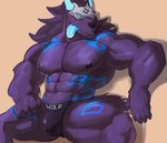 abs anthro biceps big_chest blep bovid canid canine canis caprine claws clothed clothing hi_res kindred_(lol) league_of_legends looking_at_viewer male mammal markings mask muscular muscular_anthro muscular_male muscular_thighs nipples pecs pose riot_games rolenzoart serratus simple_background smile solo speedo swimwear tail tencent tongue tongue_out triceps wolf wolf_(lol)