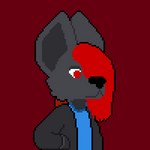 1:1 animated anthro canid canine canis clothing flat_colors fur hair jacket looking_at_viewer low_res male mammal predytrevey_(artist) shaded short_playtime simple_background simple_eyes simple_shading smile smiling_at_viewer speedy_(speedysnack) speedysnack_(artist) topwear walking wolf