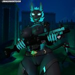 3d_(artwork) absurd_res anthro areola big_breasts blue_eyes blue_hair breasts canid canid_demon canine cerberus_(fortnite) cerberus_(mayosplash) crossgender demon digital_media_(artwork) dragonantojos epic_games female fortnite glistening glistening_areola glistening_breasts glistening_nipples glowing glowing_eyes gun hair hand_on_hip hellhound hi_res holding_gun holding_object holding_ranged_weapon holding_shotgun holding_weapon mammal mythological_canine mythological_creature mythology nipples ranged_weapon solo tail thick_thighs weapon