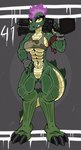 2024 3_toes abs absurd_res anthro biped bottomless breasts claws clothed clothing crocodile crocodilian crop_top featureless_crotch feet female fire flaming_hair freakwithatag gun hi_res looking_at_viewer muscular muscular_anthro muscular_female navel paws pseudo_hair ranged_weapon reptile scalie sergeant_t._rix_(freakwithatag) shirt skimpy solo toes topwear under_boob weapon