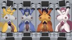 absurd_res animal_genitalia animal_penis anthro areola arms_above_head arms_tied balls bandai_namco bdsm big_balls big_breasts big_nipples big_penis black_eyes black_nose blue_body blue_fur blue_hair bodily_fluids bound bound_to_object breasts bucky_o'hare_(series) canid canine carmelita_fox dadoradefit digimon digimon_(species) digital_drawing_(artwork) digital_media_(artwork) equine_genitalia equine_penis felid feline fox fur furry_balls genitals group gynomorph hair heart_symbol hi_res huge_breasts huge_penis intersex jenny_(bucky_o'hare) krystal_(star_fox) legs_tied love machine mammal nintendo nipples orange_body orange_fur penis pink_areola pink_hair pink_nipples pubes purple_hair renamon sex sly_cooper_(series) sony_corporation sony_interactive_entertainment star_fox sucker_punch_productions teeth white_body white_eyes white_fur yellow_body yellow_fur